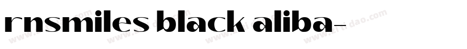 rnsmiles black aliba字体转换